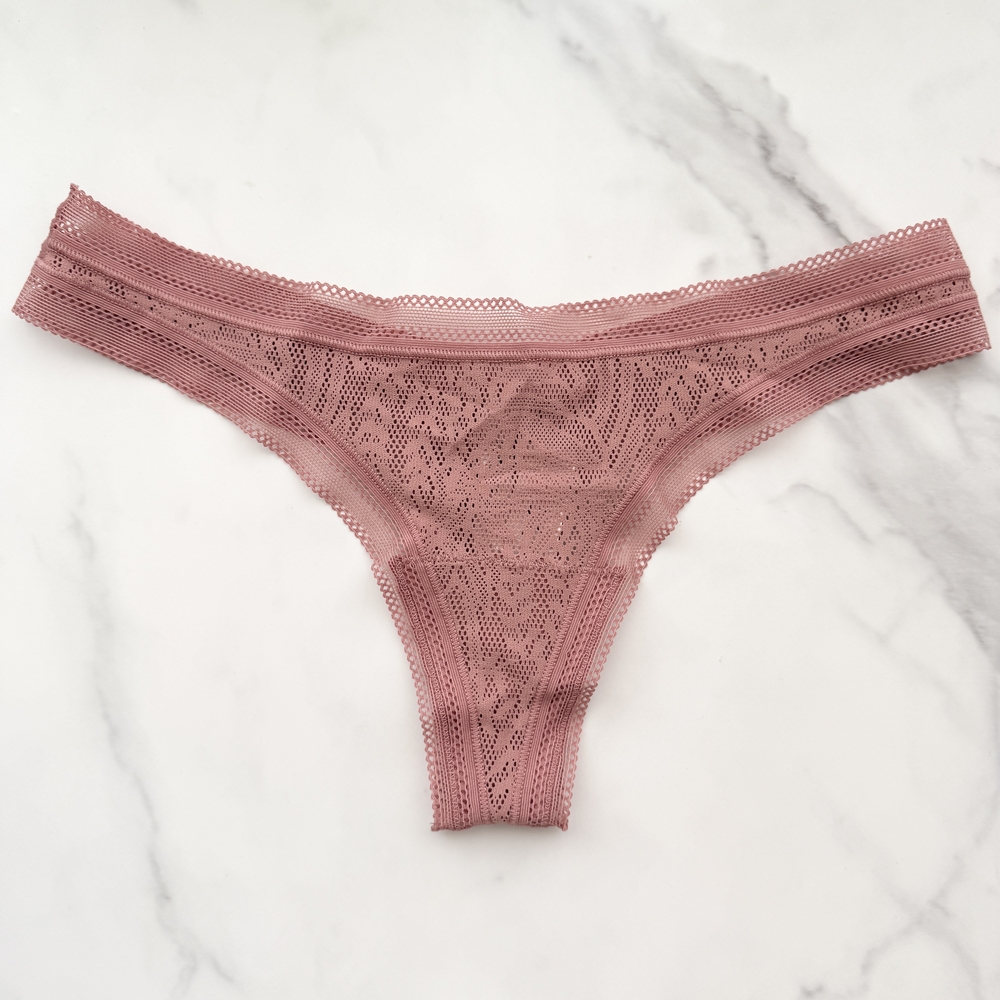 NWT SOMA STRETCH LACE THONG PANTY IN CLAY ROSE SIZE XS/S/M/L/XL